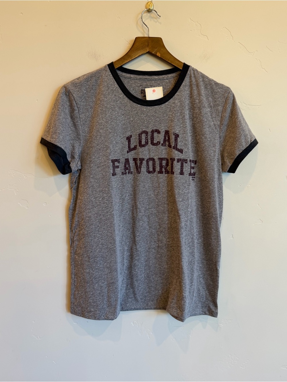 BILLABONG Dark Heather Grey Local Favorite Tee Shirt